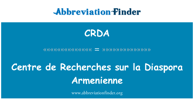 CRDA: Sant de Recherches sur la dyaspora Armenienne