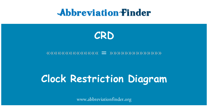 CRD: Diagrama de restricţie ceas