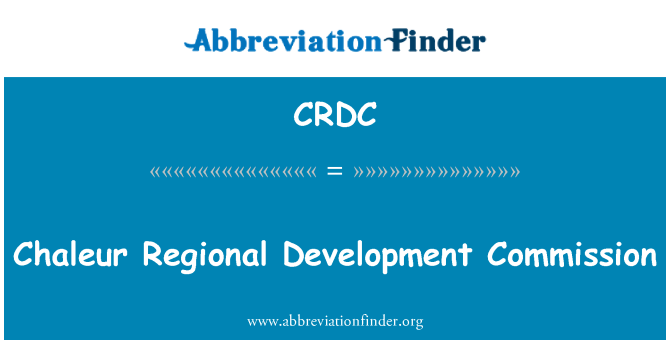 CRDC: Chaleur Regional Development Commission