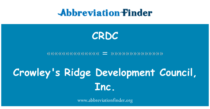 CRDC: Crowley a Ridge devlòpman konsèy, Inc.