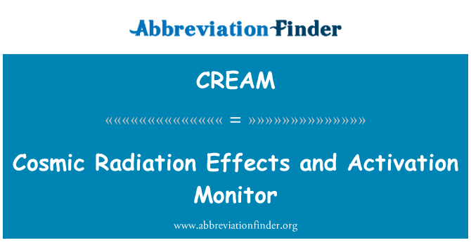 CREAM: Efè cosmique Rayonnement Et Activation ki monitè kè bebe