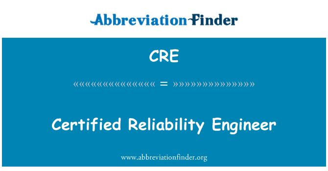 CRE: Certificat fiabilitat enginyer