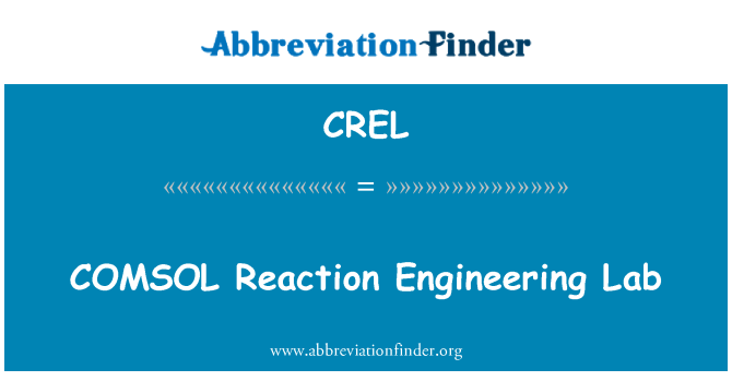 CREL: COMSOL reaktion Engineering Lab