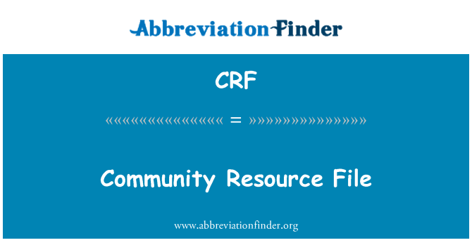 CRF: Kominote resous Fichier