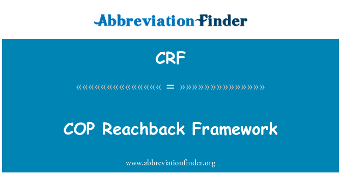CRF: COP Reachback πλαίσιο