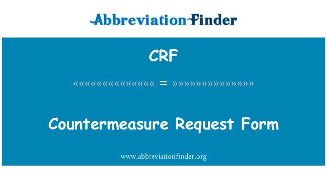 CRF: Modforanstaltning anmodningsformularen