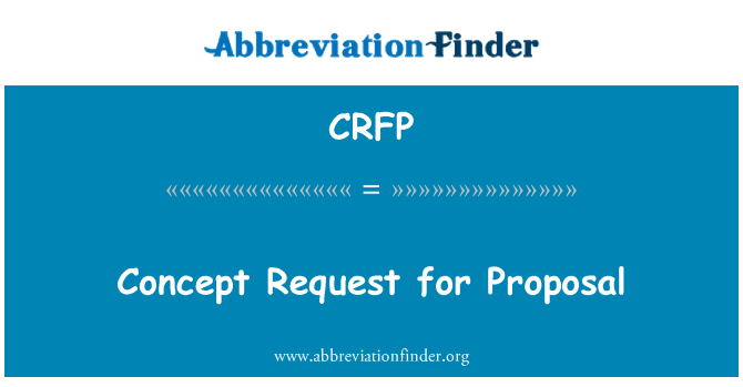 CRFP: Solicitud de concepto de propuesta