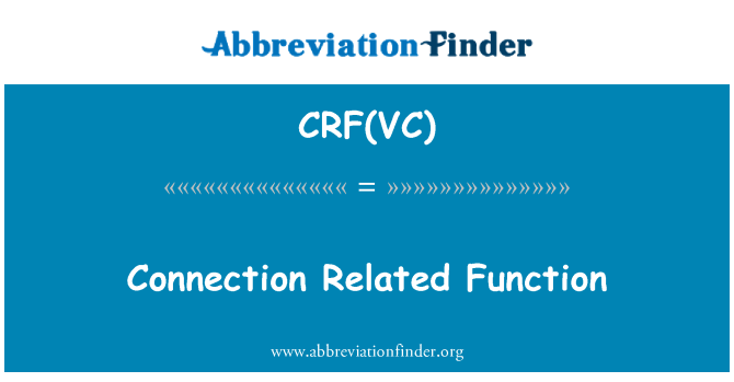 CRF(VC): Verbinding gerelateerde functie