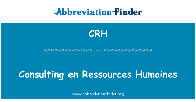 CRH: Consulting en Ressources Humaines