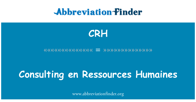 CRH: Consultoria en Ressources Humaines