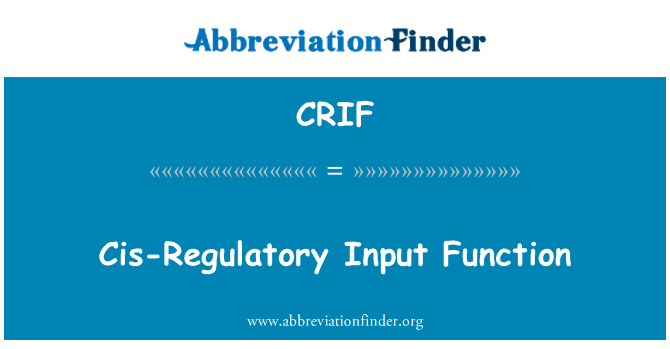 CRIF: 顺式调控输入的函数