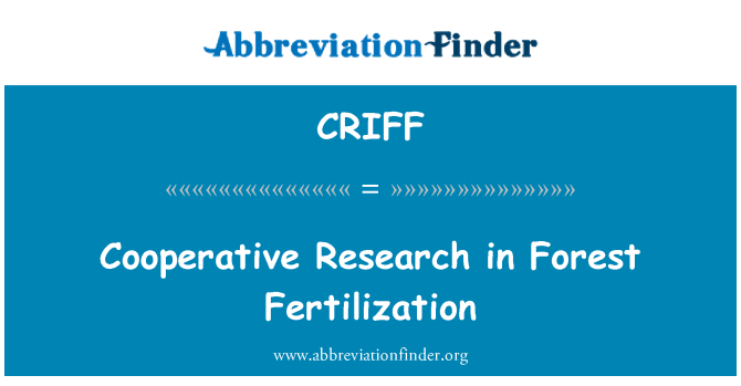 CRIFF: Riċerka kooperattiva fil-fertilizzazzjoni tal-foresti