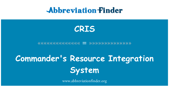 CRIS: 指揮官的資源整合系統