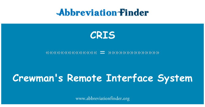 CRIS: 船員的遠端介面系統