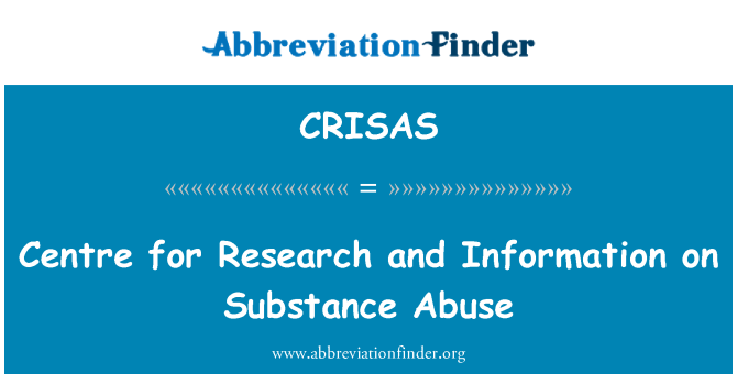 CRISAS: अनुसंधान और मादक द्रव्यों के सेवन के बारे में जानकारी के लिए केन्द्र