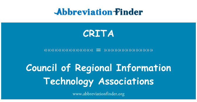 CRITA: Рада регіональні інформаційні технології асоціацій