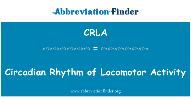 CRLA: Ritme sirkadian aktifitas lokomotor
