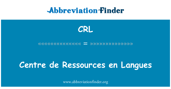 CRL: Centre de Ressources en Langues