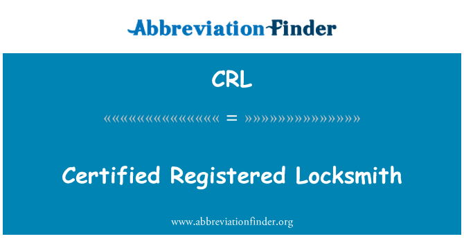 CRL: Certificeret registrerede Låsesmed