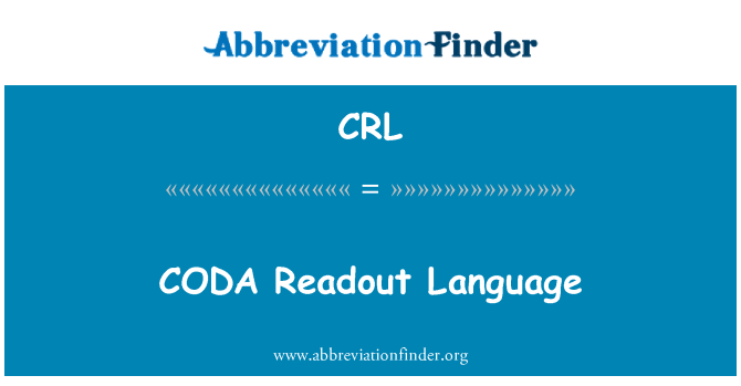 CRL: CODA Readout lingwa