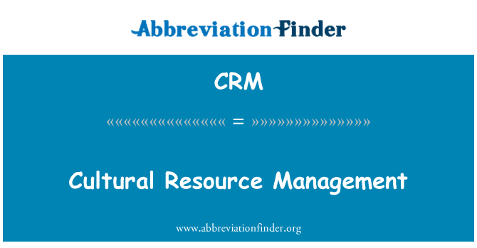 CRM: Culturele resourcemanagement