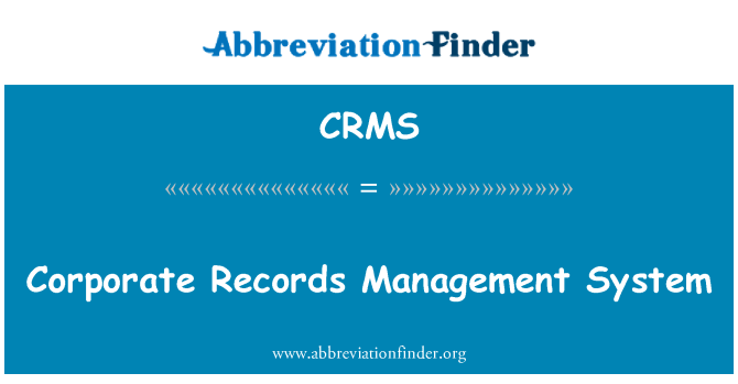 CRMS: Sistema di gestione aziendale Records