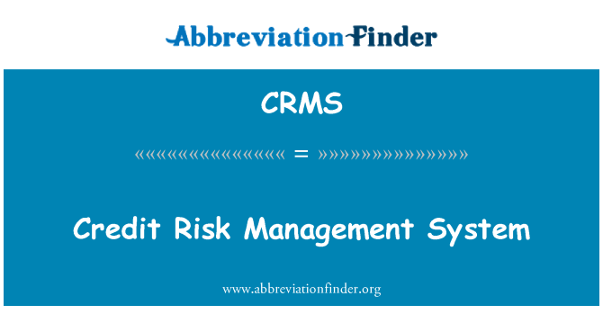 CRMS: מערכת ניהול סיכון אשראי
