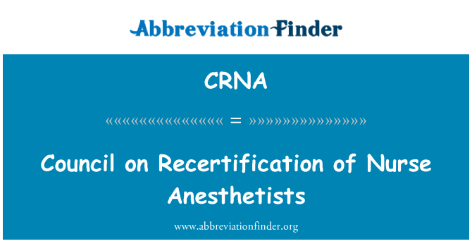 CRNA: Consell sobre recertificació de infermera anestesista
