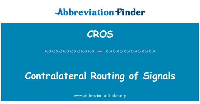 CROS: สายสัญญาณ contralateral