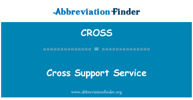 CROSS: Cross supportservice