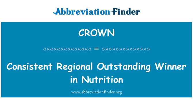 CROWN: Vincitore eccezionale regionale coerente in nutrizione