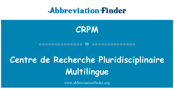 CRPM: Sant de Chanche Pluridisciplinaire Multilingue