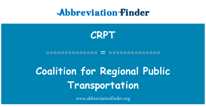 CRPT: Coalizione per il trasporto pubblico regionale