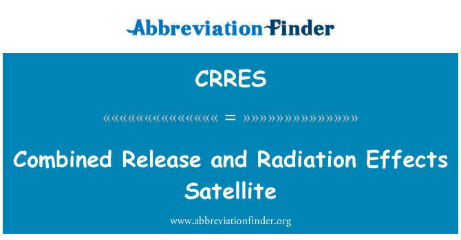 CRRES: Lançamento combinado e satélite de efeitos de radiação