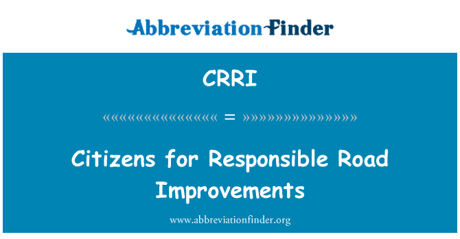 CRRI: Sitwayen pou amelyorasyon wout Responsable