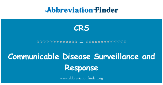 CRS: بیماری مسری نظارت و پاسخ