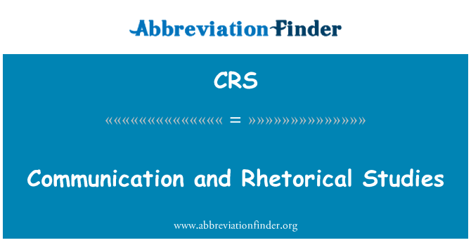 CRS: 通信和修辞研究