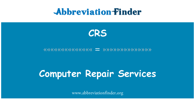 CRS: Послуги з ремонту комп'ютера