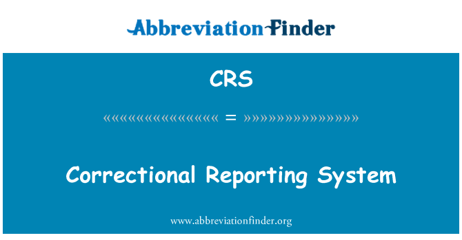 CRS: Correctional rapporteringssystem