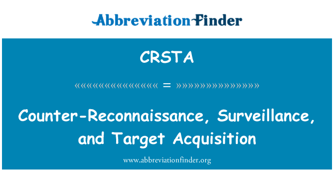 CRSTA: काउंटर टोही, निगरानी, और लक्ष्य अधिग्रहण