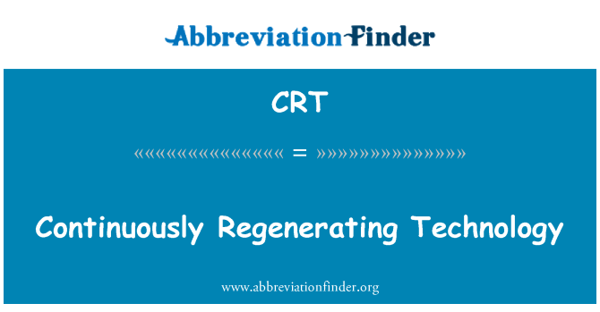 CRT: Kontinuerlig regenererende teknologi