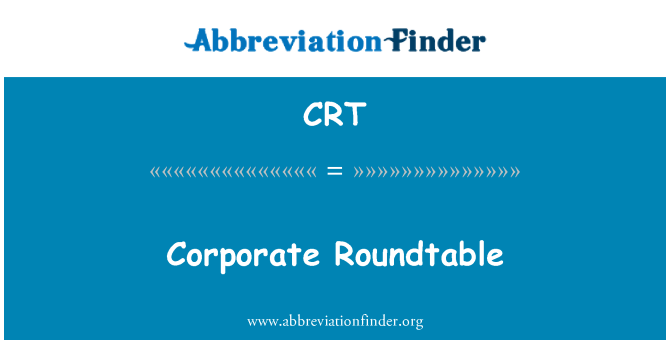 CRT: Corporate okrogla miza