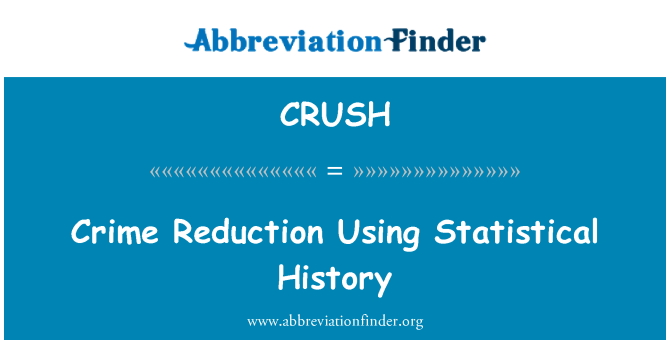 CRUSH: Crime Reduction Using Statistical History