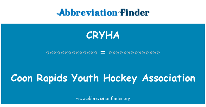 CRYHA: Coon Rapids Youth Hockey Association