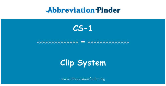 CS-1: Clip süsteem