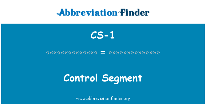 CS-1: Control Segment