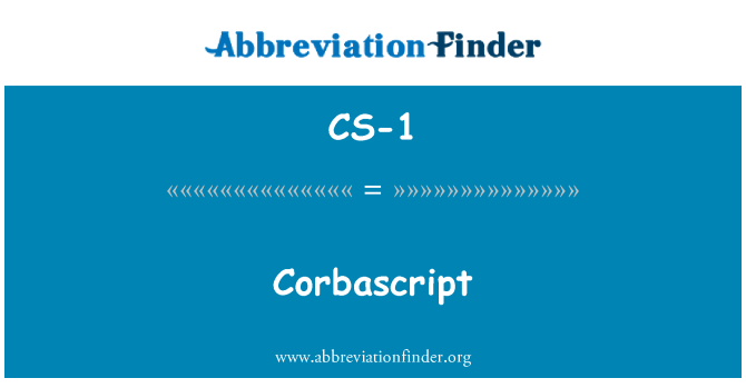 CS-1: Corbascript