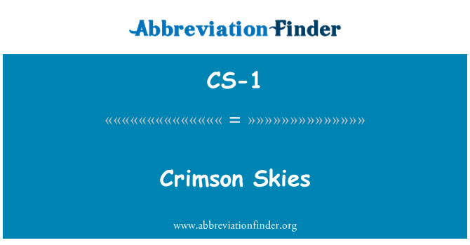 CS-1: Crimson Skies