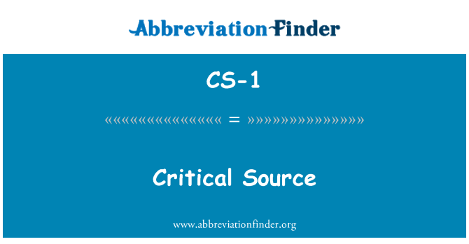 CS-1: Sumber kritis