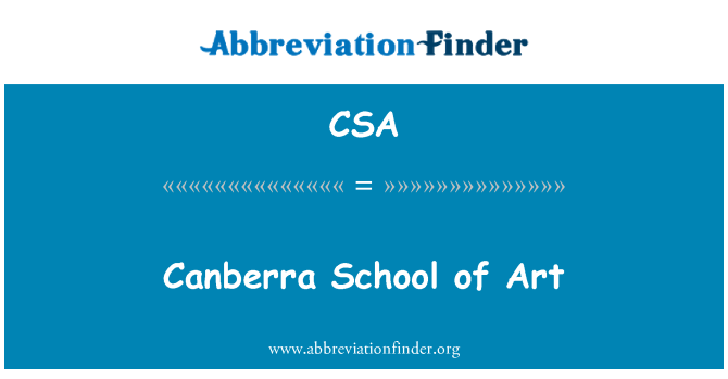 CSA: Canberra l-iskola tal-Arti